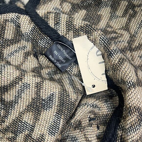 Leopard Animal Print Shawl Cape Kimono Poncho Wrap One Size Lagenlook Boho Cozy - Picture 8 of 14